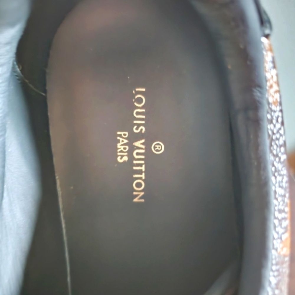 Louis Vuitton Black and Brown Monogram Sneakers - Picture 8 of 9
